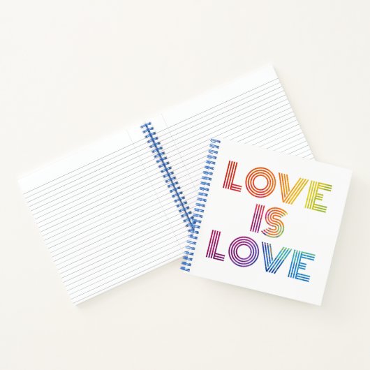 Liefde | Moderne strepen Notitieboek (Binnen)