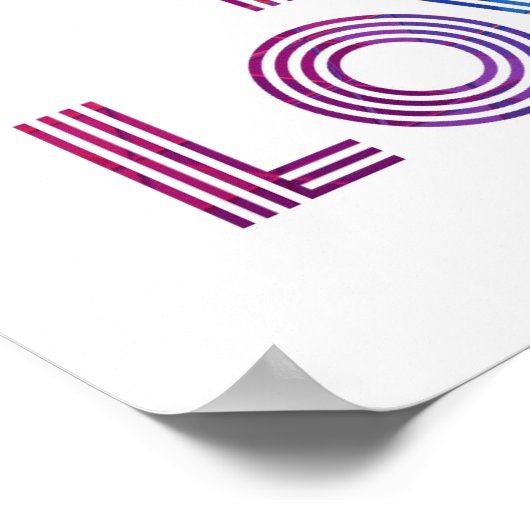 Liefde | Moderne strepen Poster (Hoek)