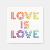 Liefde | Moderne strepen Servet (Voorkant)