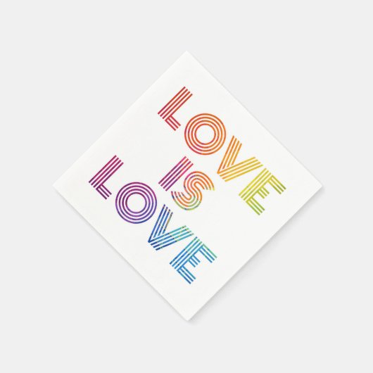 Liefde | Moderne strepen Servet (Hoek)