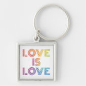 Liefde | Moderne strepen Sleutelhanger (Voorkant)
