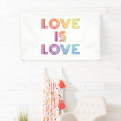 Liefde | Moderne strepen Spandoek (Insitu)