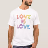Liefde | Moderne strepen T-shirt (Voorkant)