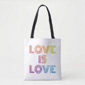 Liefde | Moderne strepen Tote Bag (Voorkant)