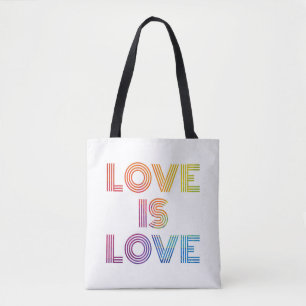 Liefde   Moderne strepen Tote Bag