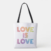 Liefde | Moderne strepen Tote Bag (Achterkant)