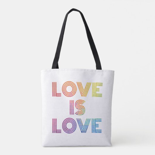 Liefde | Moderne strepen Tote Bag (Achterkant)