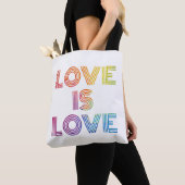 Liefde | Moderne strepen Tote Bag (Dichtbij)
