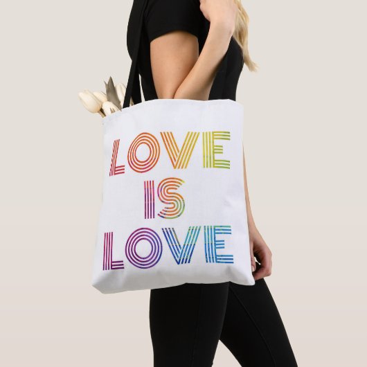 Liefde | Moderne strepen Tote Bag (Dichtbij)
