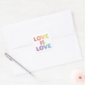 Liefde | Moderne strepen Vierkante Sticker (Envelop)
