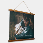 Liefde moderne typografie bekleedfoto hangend wandkleed (Gebogen)