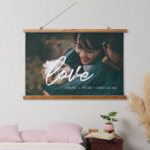 Liefde moderne typografie bekleedfoto hangend wandkleed (Slaapkamer)