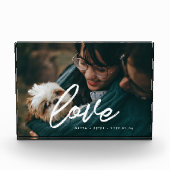 Liefde moderne typografie overlay koppel fotoblokken (Voorkant)