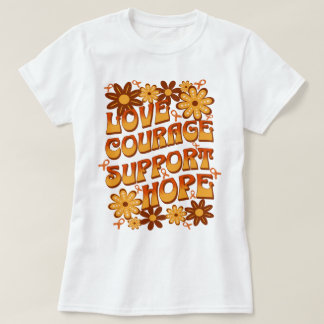 Liefde Moed Steun Hoop Leukemie Ondersteuning T-shirt