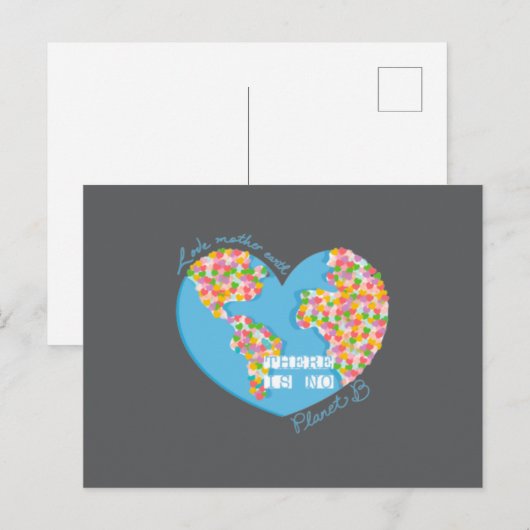 Liefde moeder aarde Er is geen planeet B Briefkaart (Voorkant / Achterkant)