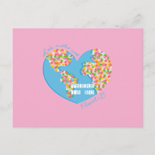 Liefde moeder aarde Er is geen planeet B Briefkaart (Voorkant)