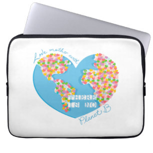Liefde moeder aarde Er is geen planeet B Laptop Sleeve