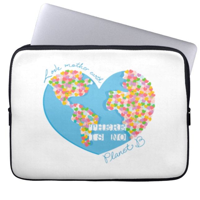 Liefde moeder aarde Er is geen planeet B Laptop Sleeve (Voorkant)