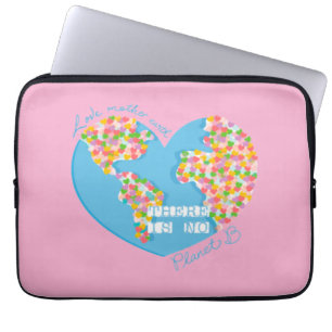 Liefde moeder aarde Er is geen planeet B Laptop Sleeve