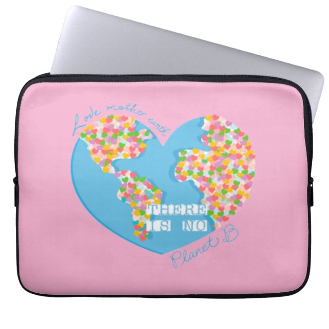 Liefde Moeder Aarde Er Is Geen Planeet B Laptop Sleeve (Voorkant)