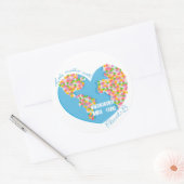 Liefde moeder aarde Er is geen planeet B Ronde Sticker (Envelop)
