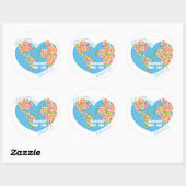 Liefde moeder aarde Er is geen planeet B Ronde Sticker (Vel)