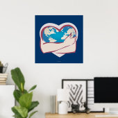 Liefde moeder Aarde Poster (Thuiskantoor)