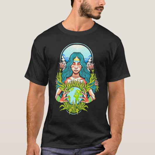 Liefde Moeder Dag Bespaar onze planeet T-shirt (Voorkant)