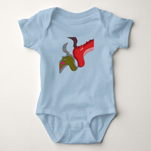 Liefde: Moeder en Baby Draak Bodysuit (Voorkant)