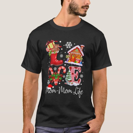 Liefde Moeder-Mam Leven Kerstmis Oma Gift T-shirt (Voorkant)