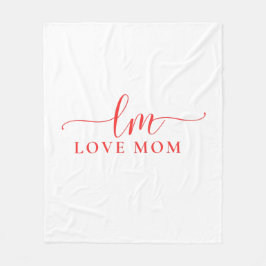 Liefde moeder moderne typografie fleece deken