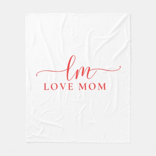 Liefde moeder moderne typografie fleece deken (Voorkant)