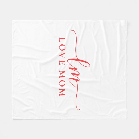 Liefde moeder moderne typografie fleece deken (Voorkant (Horizontaal))