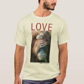 Liefde - moeder orangutaan met baby t-shirt (Voorkant)