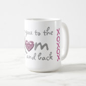 liefde moeder tegen maan en rug mok (Voorkant rechts)