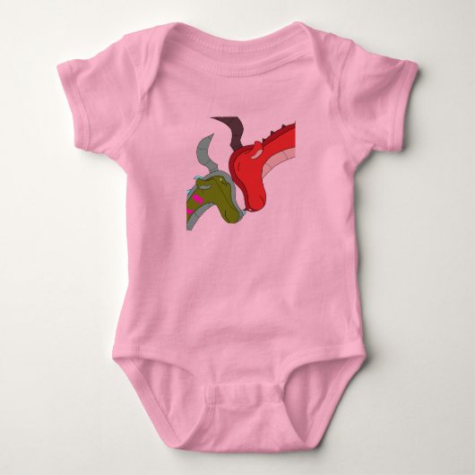 Liefde: Moeders en Baby Draak Bodysuit (Voorkant)