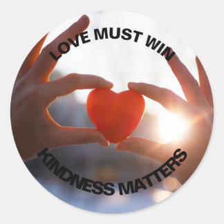 Liefde moet 3" Stickers winnen