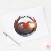 Liefde moet 3" Stickers winnen (Envelop)