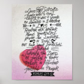 Liefde moet Sincere Valentijnse Bijbelse Verse zij Poster (Voorkant)