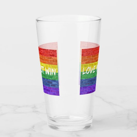 Liefde moet winnen glas (Links)