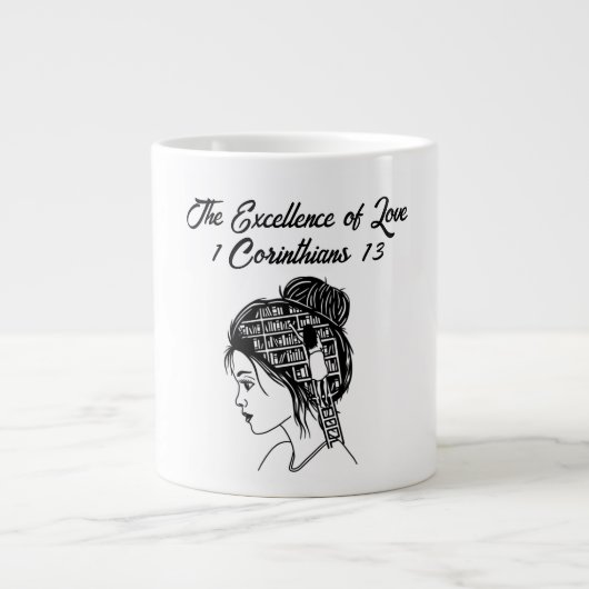 Liefde — mok gigantische koffie mok (Voorkant)