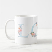 Liefde Mok Pastel Floral Alphabet Typografie (Links)