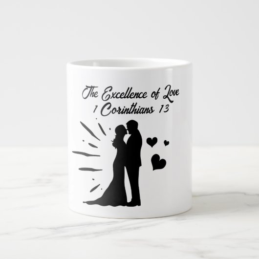 Liefde -mok reus koffiemok grote koffiekop (Voorkant)