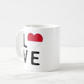 Liefde - Monaco Flag Koffiemok (Voorkant links)