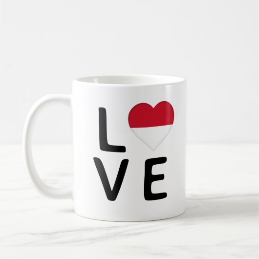 Liefde - Monaco Flag Koffiemok (Links)
