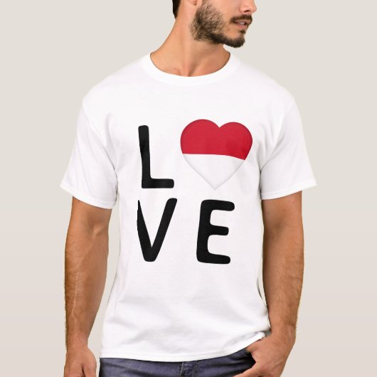Liefde - Monaco Flag T-shirt (Voorkant)