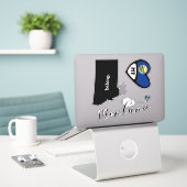 Liefde Montana, 3 Design, Die Cut Stickers (Laptop op bureau)