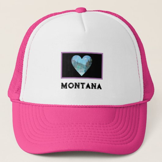 Liefde Montana hart trucker hoed Trucker Pet (Voorkant)