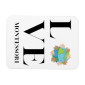 Liefde | Montessori | Handen over de hele wereld Magneet (Horizontaal)