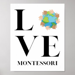Liefde | Montessori | Handen over de hele wereld Poster